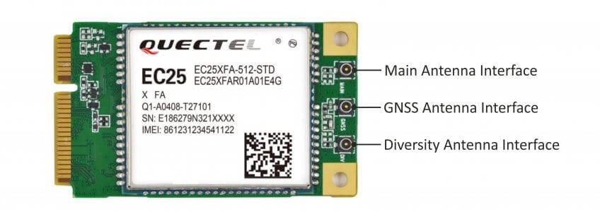 Quectel EC25 Mini PCle 4G/LTE Module