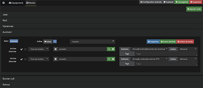 Le plugin MODE dans Jeedom - Youdom