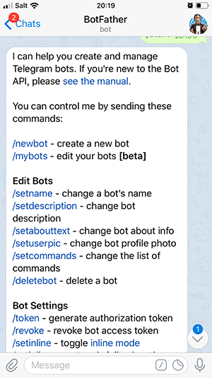 Telegram newbot